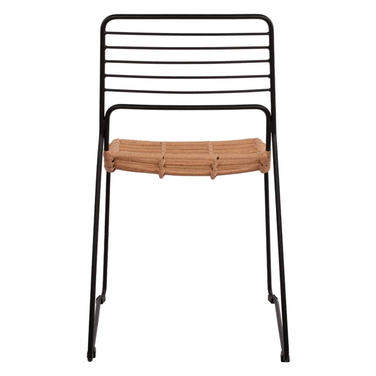 ΚΑΡΕΚΛΑ ΜΕΤΑΛΛΙΚΗ ALLEGRA HM5694 ΜΕ WICKER ΜΠΕΖ 51x54x83Υ εκ. - Image 6