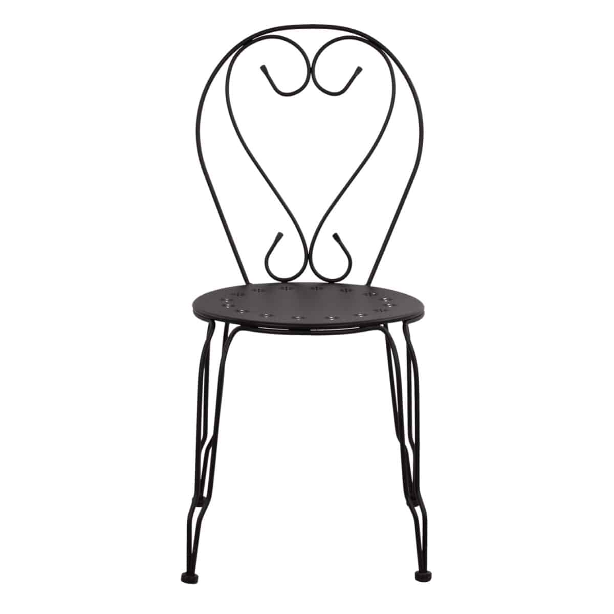 ΚΑΡΕΚΛΑ ΜΕΤΑΛΛΙΚΗ AMORE ΜΑΥΡΗ 42x48x90 εκ. HM5007.11 - Image 3