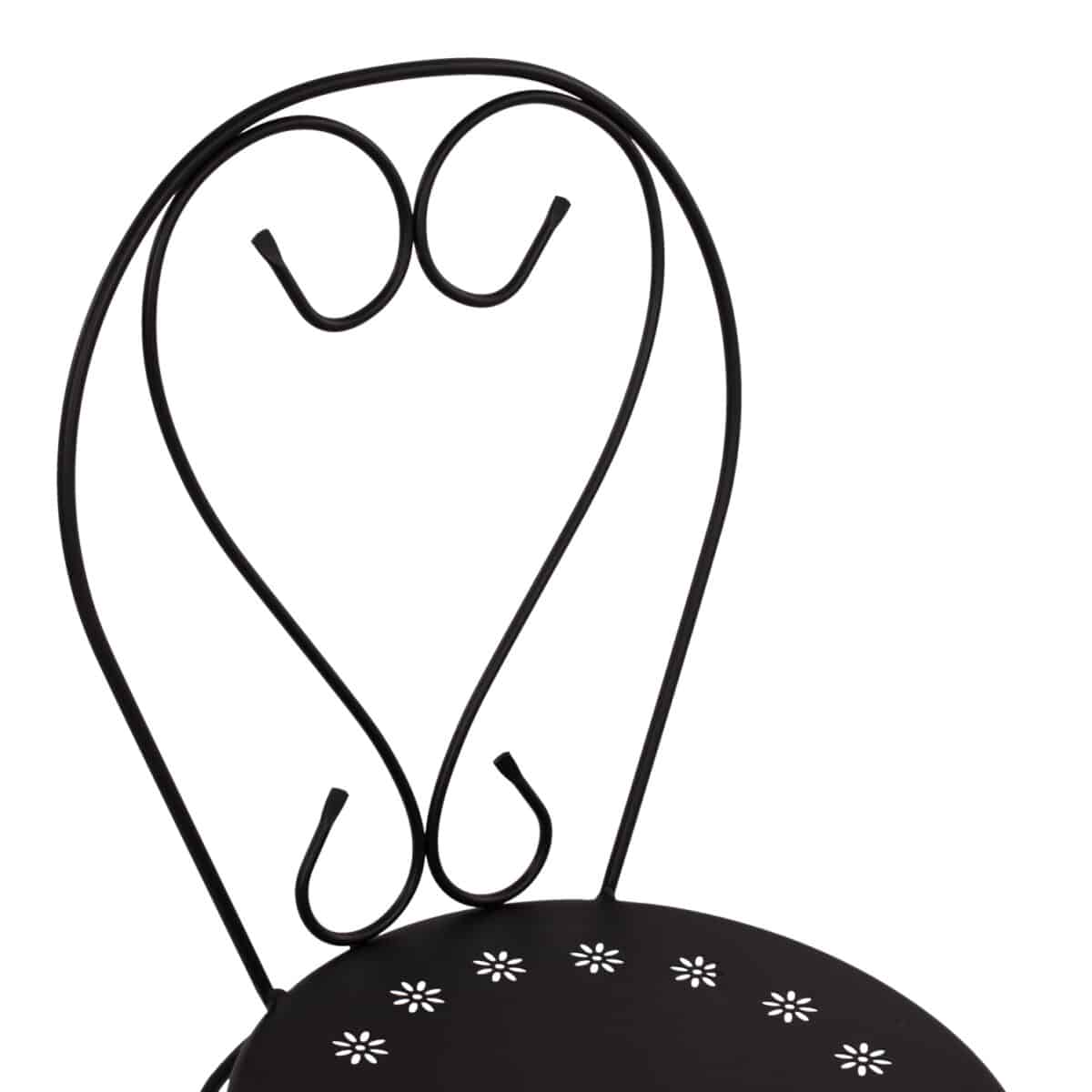 ΚΑΡΕΚΛΑ ΜΕΤΑΛΛΙΚΗ AMORE ΜΑΥΡΗ 42x48x90 εκ. HM5007.11 - Image 7