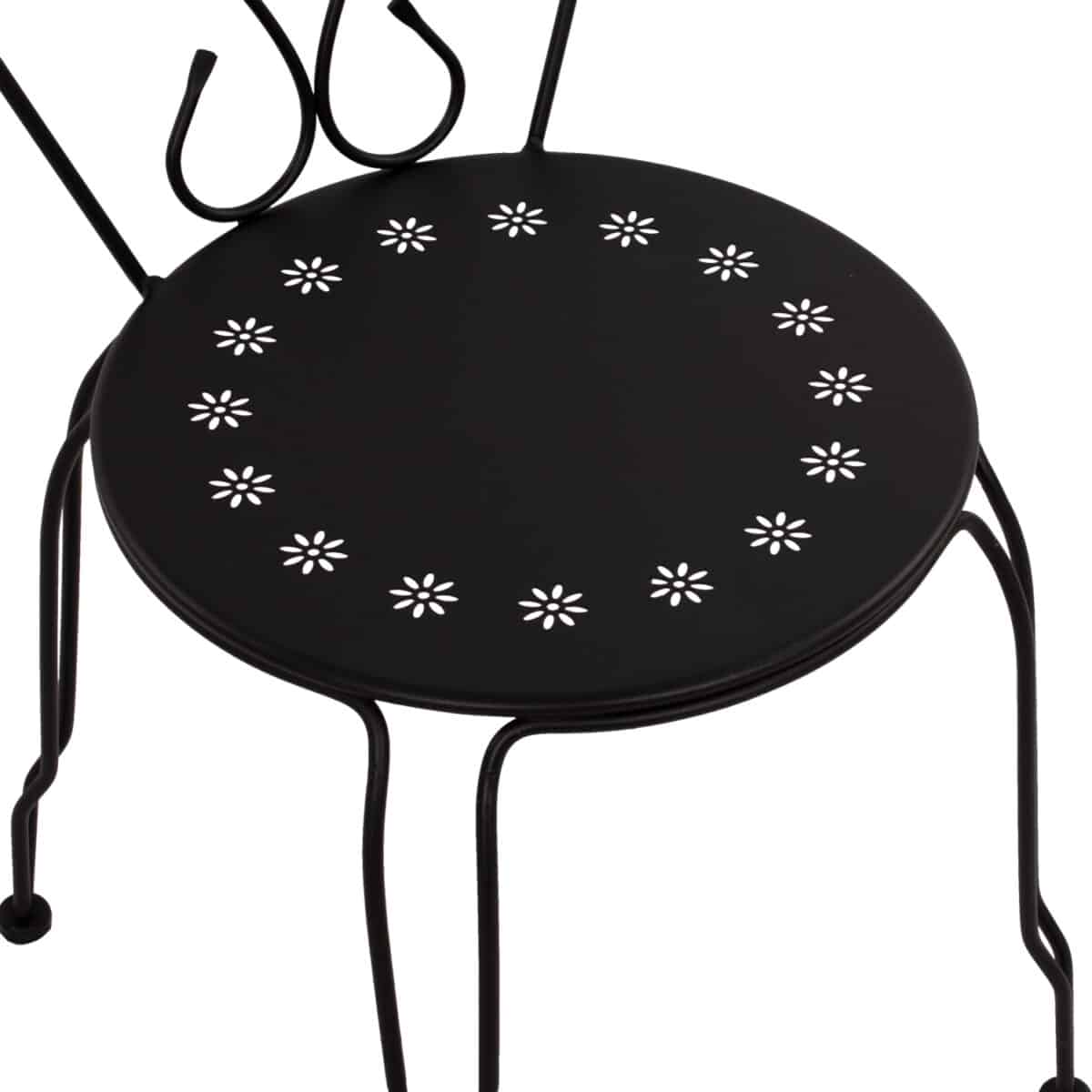 ΚΑΡΕΚΛΑ ΜΕΤΑΛΛΙΚΗ AMORE ΜΑΥΡΗ 42x48x90 εκ. HM5007.11 - Image 8