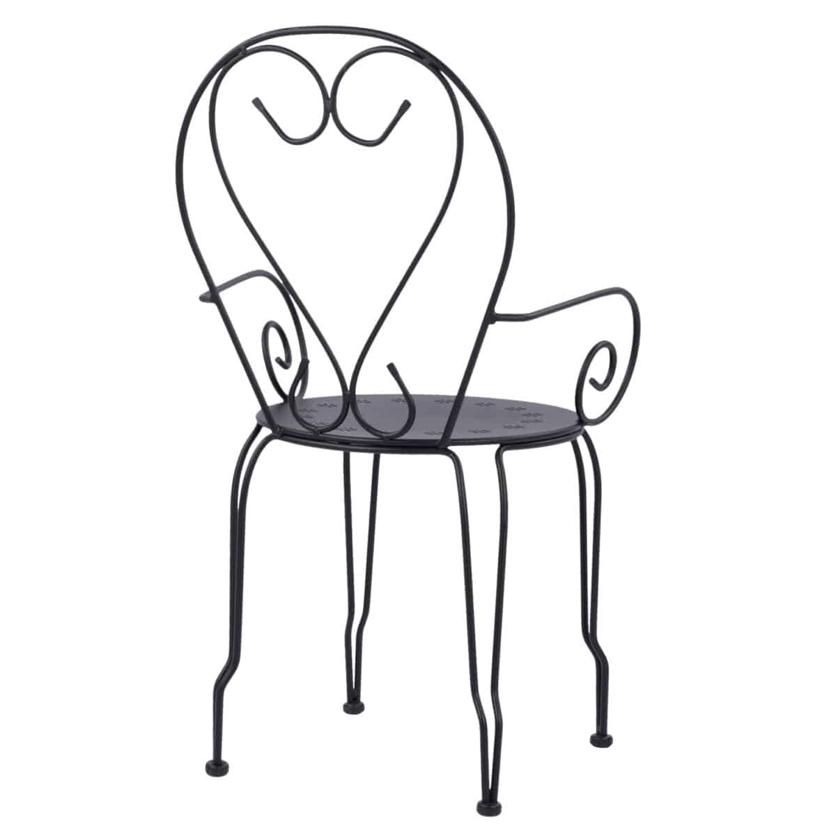 ΚΑΡΕΚΛΑ ΠΟΛΥΘΡΟΝΑ ΜΕΤΑΛΛΙΚΗ AMORE ΜΑΥΡΗ HM5008.11 49x48x90 εκ. - Image 5