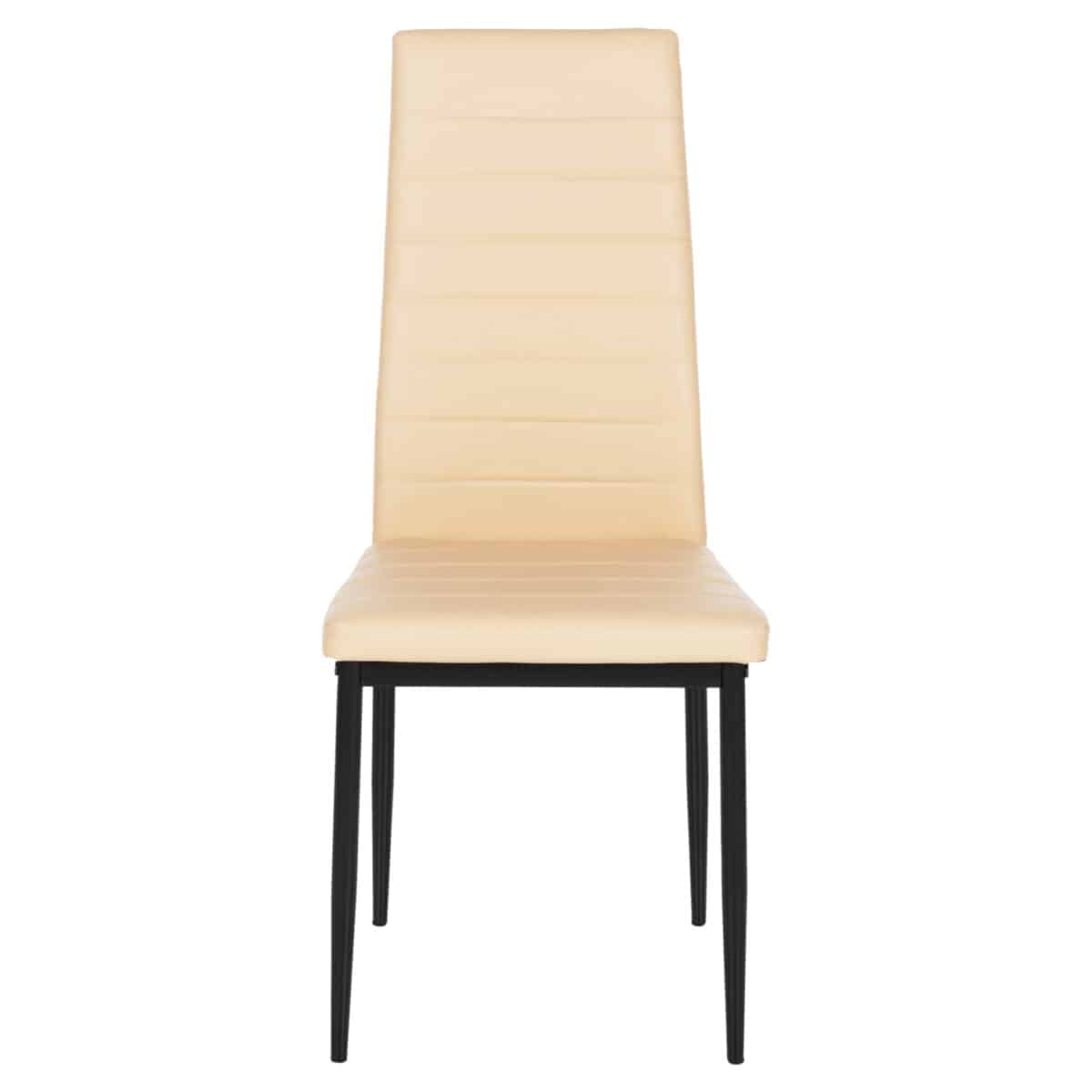 ΚΑΡΕΚΛΑ ΤΡΑΠΕΖΑΡΙΑΣ LADY HM0037.25 ΑΝΟΙΧΤΟ ΚΡΕΜ PU ΣΚΕΛΕΤΟΣ ΜΑΥΡΟΣ ΜΕΤΑΛ. (K/D) 42x44x95Υεκ - Image 3