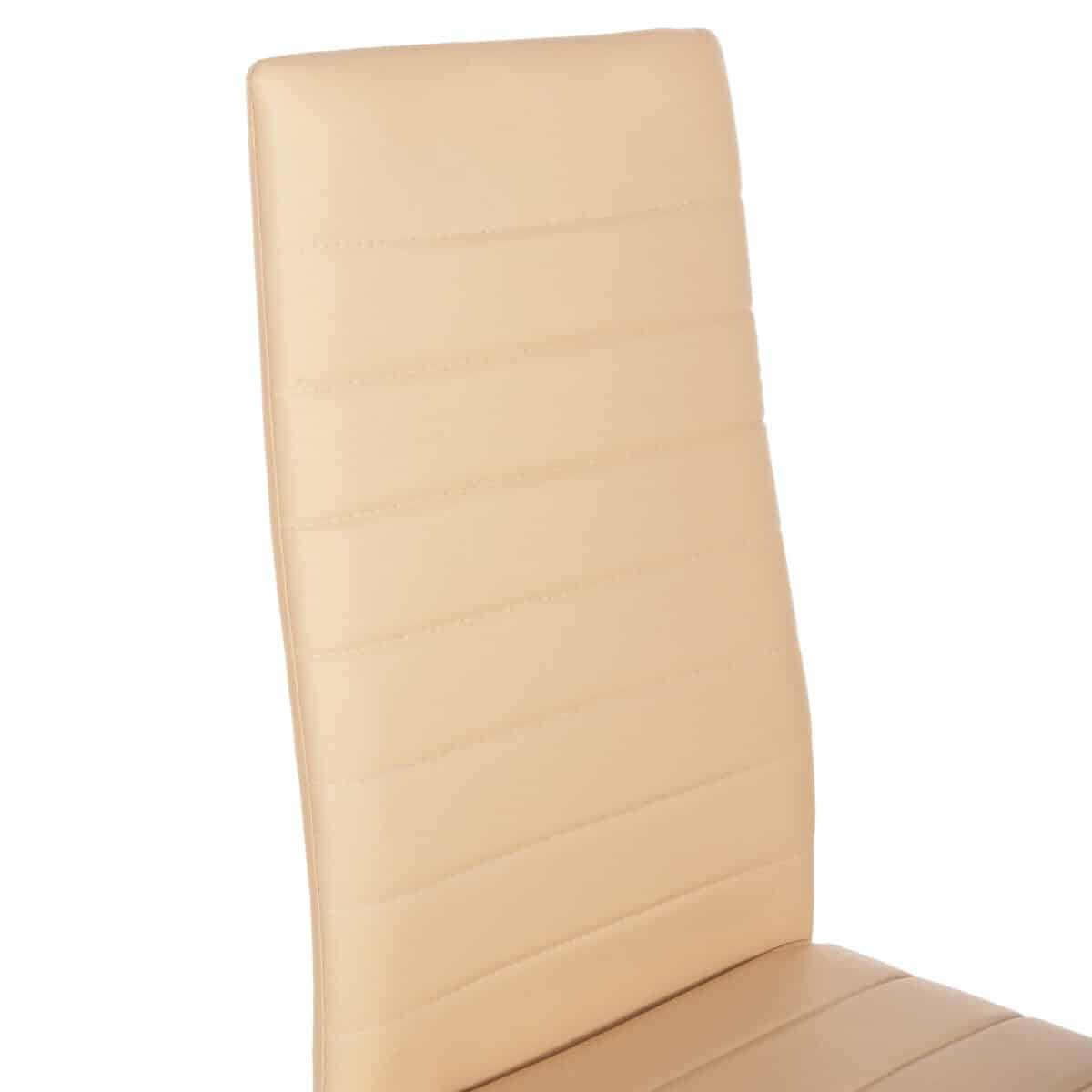 ΚΑΡΕΚΛΑ ΤΡΑΠΕΖΑΡΙΑΣ LADY HM0037.25 ΑΝΟΙΧΤΟ ΚΡΕΜ PU ΣΚΕΛΕΤΟΣ ΜΑΥΡΟΣ ΜΕΤΑΛ. (K/D) 42x44x95Υεκ - Image 7