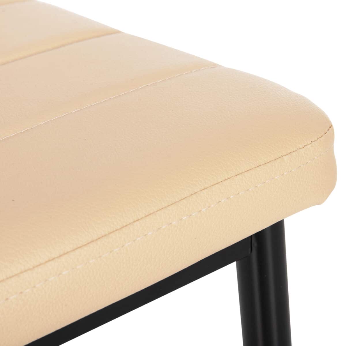 ΚΑΡΕΚΛΑ ΤΡΑΠΕΖΑΡΙΑΣ LADY HM0037.25 ΑΝΟΙΧΤΟ ΚΡΕΜ PU ΣΚΕΛΕΤΟΣ ΜΑΥΡΟΣ ΜΕΤΑΛ. (K/D) 42x44x95Υεκ - Image 9