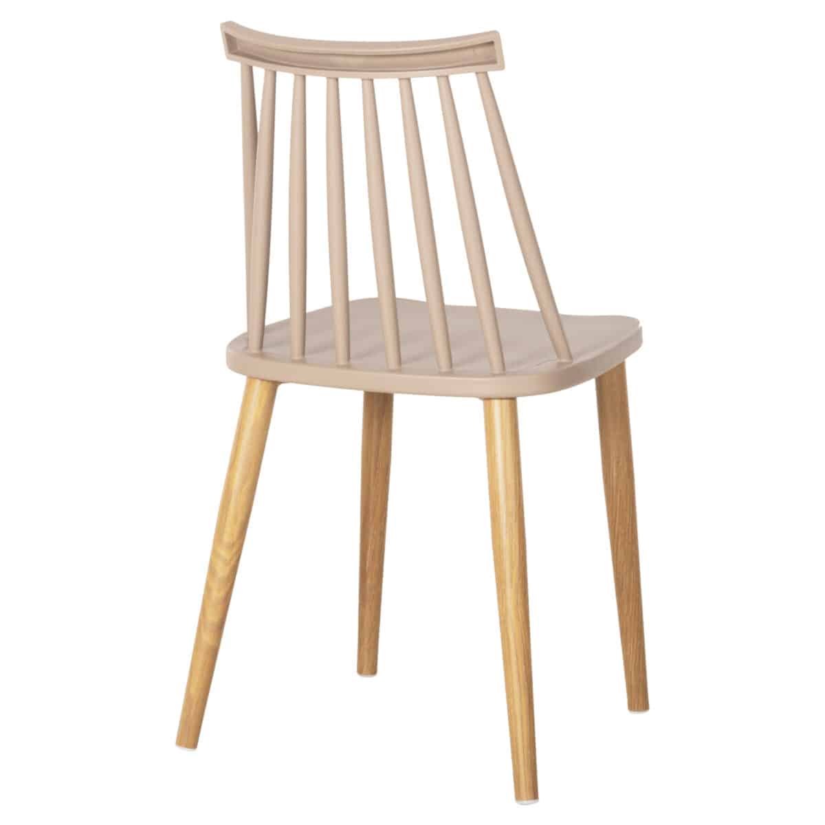 ΚΑΡΕΚΛΑ ΤΡΑΠΕΖΑΡΙΑΣ HM8052.25 VANESSA ΚΑΠΟΥΤΣΙΝΟ ΜΕ ΜΕΤΑΛΛΙΚΑ ΠΟΔΙΑ 42,5x44x81Υ εκ. - Image 5