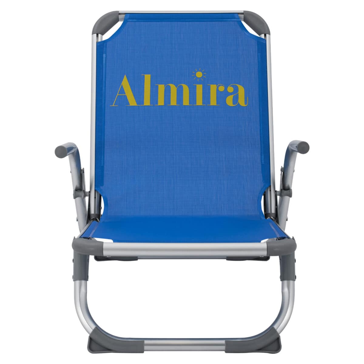 ΚΑΡΕΚΛΑΚΙ ΠΑΡΑΛΙΑΣ ΨΗΛΗ ΠΛΑΤΗ ALMIRA HM5053.01 ΒΑΡΕΩΣ ΤΥΠΟΥ ΜΠΛΕ ΑΛΟΥΜΙΝΙΟΥ 56x70x66 cm. - Image 3