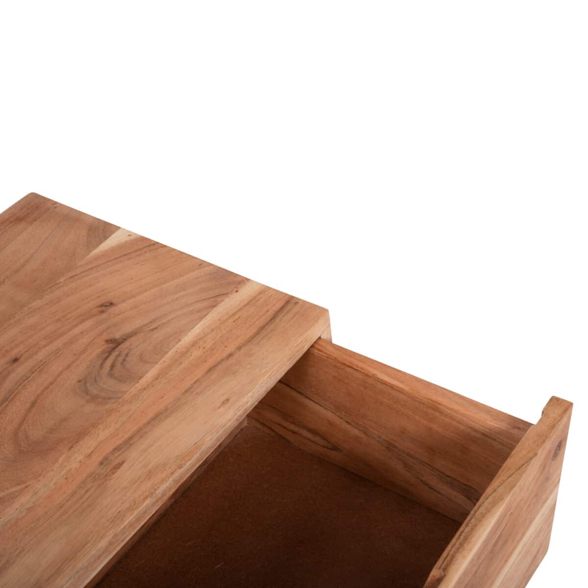 ΚΟΜΟΔΙΝΟ ALICIA ΜΕ 2 ΣΥΡΤΑΡΙΑ HM8360.11 ΑΠΟ ΜΑΣΙΦ ΞΥΛΟ ΑΚΑΚΙΑΣ 45x35x56Yεκ. - Image 9