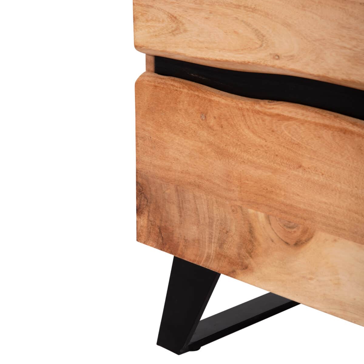 ΚΟΜΟΔΙΝΟ ALICIA ΜΕ 2 ΣΥΡΤΑΡΙΑ HM8360.11 ΑΠΟ ΜΑΣΙΦ ΞΥΛΟ ΑΚΑΚΙΑΣ 45x35x56Yεκ. - Image 10