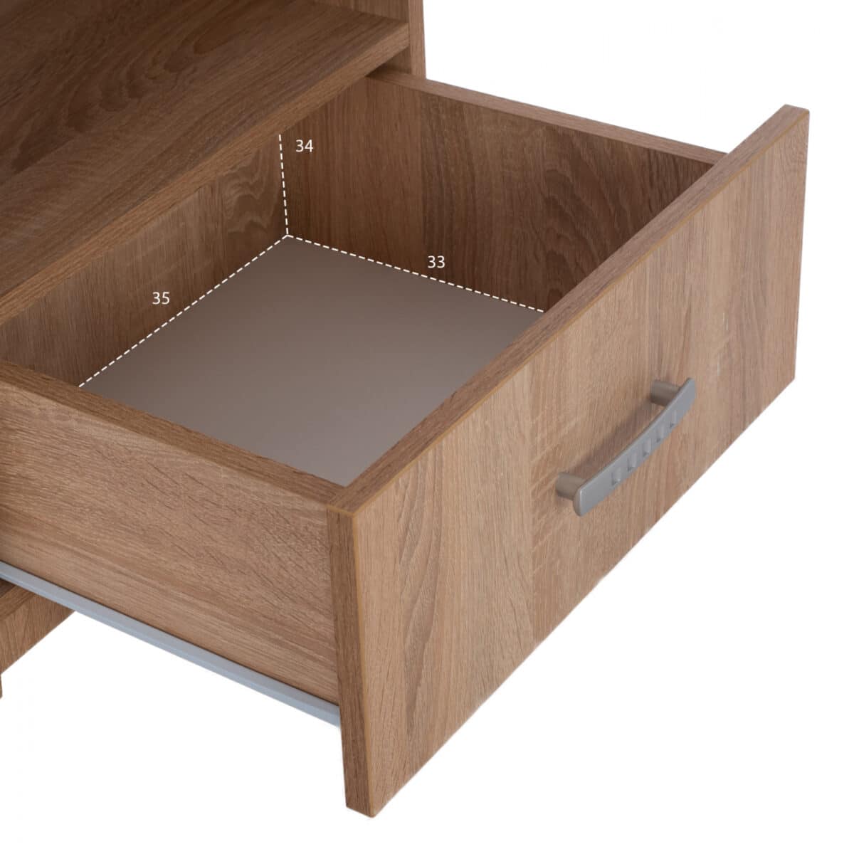 ΚΟΜΟΔΙΝΟ ΜΕ ΣΥΡΤΑΡΙ ADLER HM2431.01 ΜΕΛΑΜΙΝΗ SONAMA OAK 45x40x48Υεκ. - Image 3