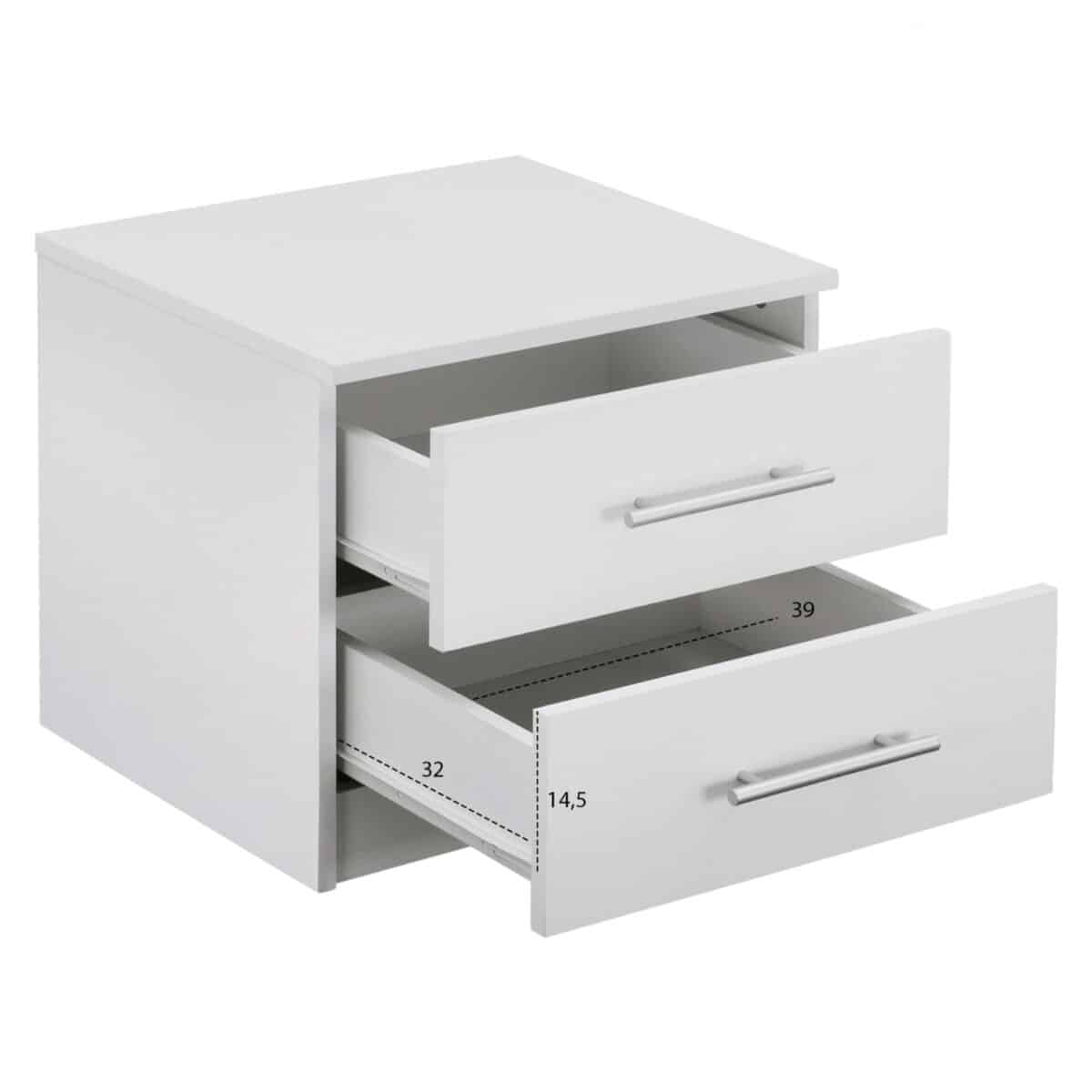 ΚΟΜΟΔΙΝΟ ΜΕΛΑΜΙΝΗΣ CHELSEA HM2220.05 ΛΕΥΚΟ 48x40,5x41,5 εκ. - Image 3