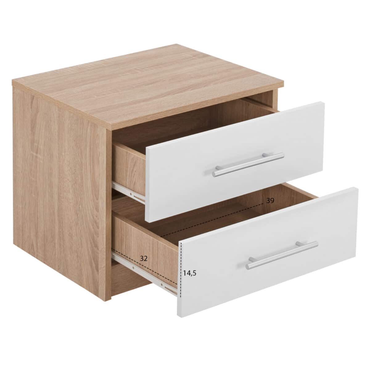 ΚΟΜΟΔΙΝΟ ΜΕΛΑΜΙΝΗΣ HM2220.06 SONAMA - ΛΕΥΚΟ 48x40,5x41,5 εκ. - Image 3