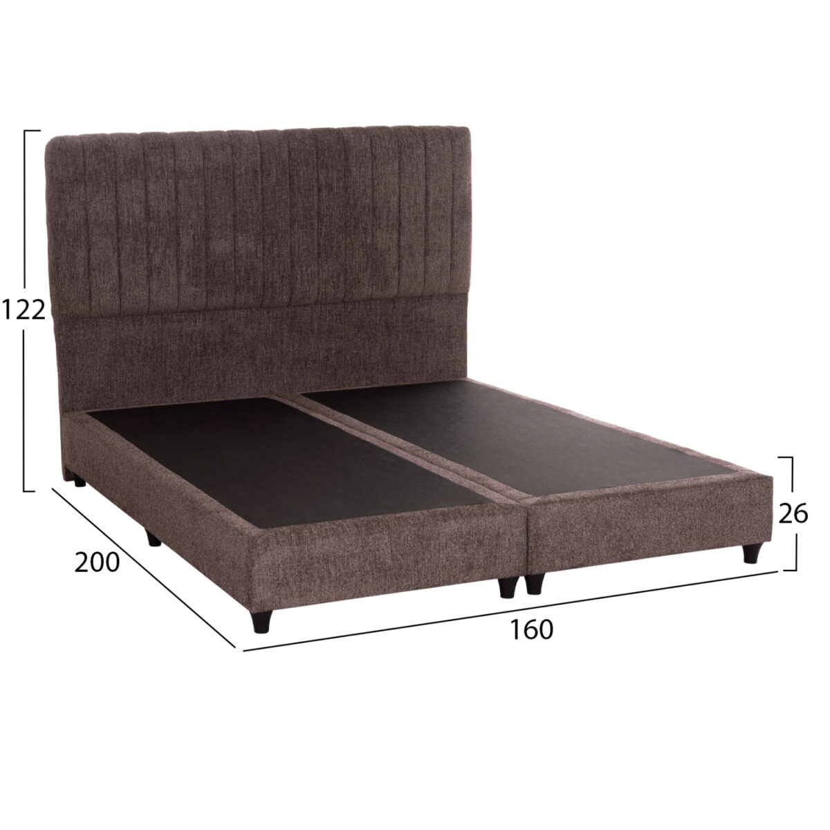 ΚΡEΒΑΤΙ ΔΙΠΛΟ HILDA HM717.02 ΥΦΑΣΜΑ TEDDY ΚΑΦΕ--ΓΙΑ ΣΤΡΩΜΑ 160x200εκ. - Image 2