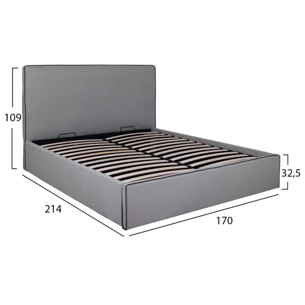 krebati-fb958401-160x200-ek-me-apothikey-2 ΚΡΕΒΑΤΙ ALLIE HM584.01 160x200 εκ. ΜΕ ΑΠΟΘΗΚΕΥΤΙΚΟ ΧΩΡΟ ΓΚΡΙ ΥΦΑΣΜΑ - Image 3