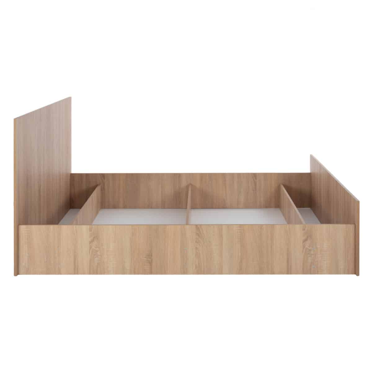 ΚΡΕΒΑΤΙ ADLER ΜΕΛΑΜΙΝΗΣ ΔΙΠΛΟ ΓΙΑ ΣΤΡΩΜΑ 160Χ200εκ. SONOMA OAK HM2432 - Image 4