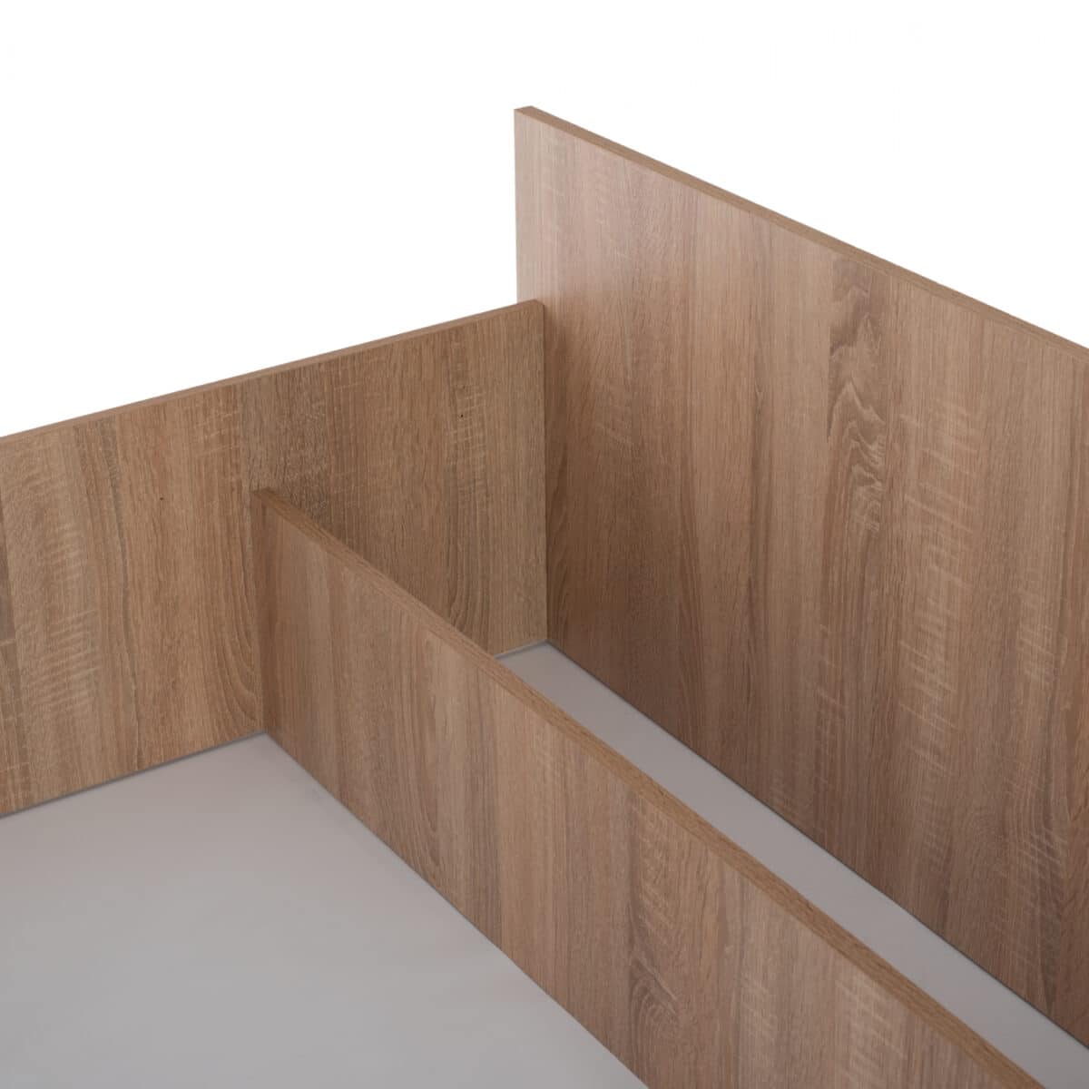 ΚΡΕΒΑΤΙ ADLER ΜΕΛΑΜΙΝΗΣ ΔΙΠΛΟ ΓΙΑ ΣΤΡΩΜΑ 160Χ200εκ. SONOMA OAK HM2432 - Image 7