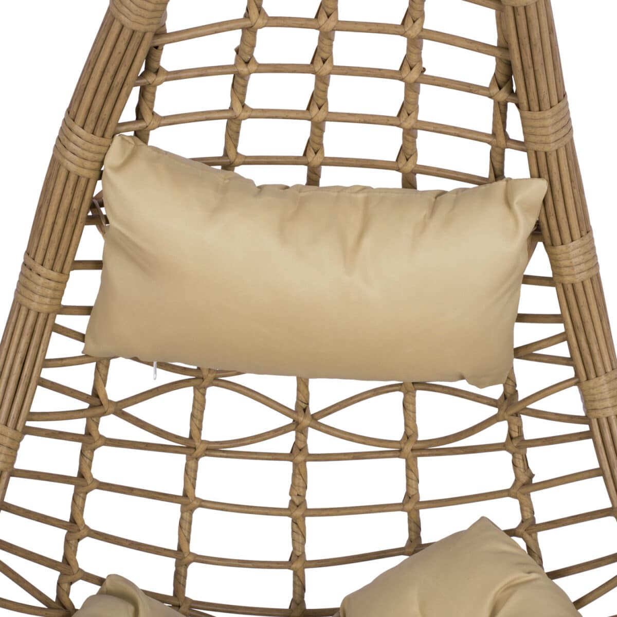 ΚΡΕΜΑΣΤΗ ΦΩΛΙΑ LUCIA HM5676.01 ΜΕ WICKER&ΜΑΞΙΛΑΡΙΑ ΜΠΕΖ-ΜΑΥΡΟ ΜΕΤΑΛΛΟ Φ95Χ195Υεκ. - Image 6