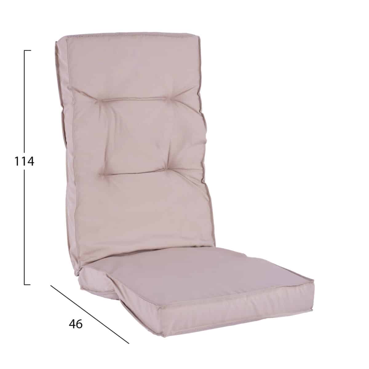 ΜΑΞΙΛΑΡΙ ΥΦΑΣΜΑΤΙΝΟ ΜΕ ΠΛΑΤΗ ΜΠΕΖ 114x46x7 εκ. HM5744.01 - Image 2