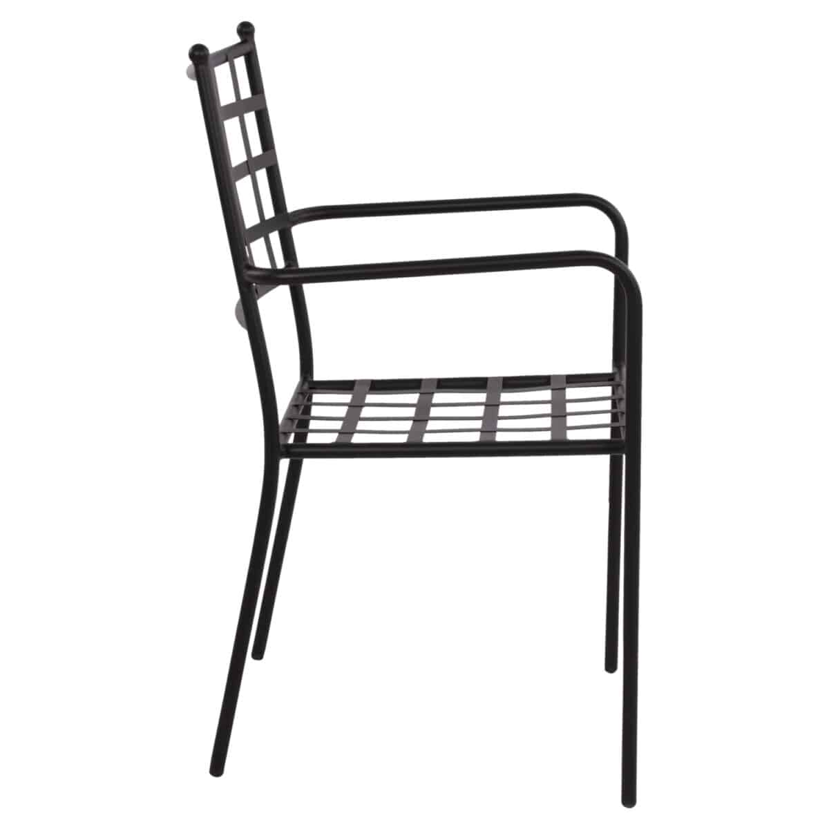 ΜΕΤΑΛΛΙΚΗ ΠΟΛΥΘΡΟΝΑ REAGAN HM5508 ΣΕ ΜΑΥΡΗ ΑΠΟΧΡΩΣΗ 46x58x88 cm - Image 4