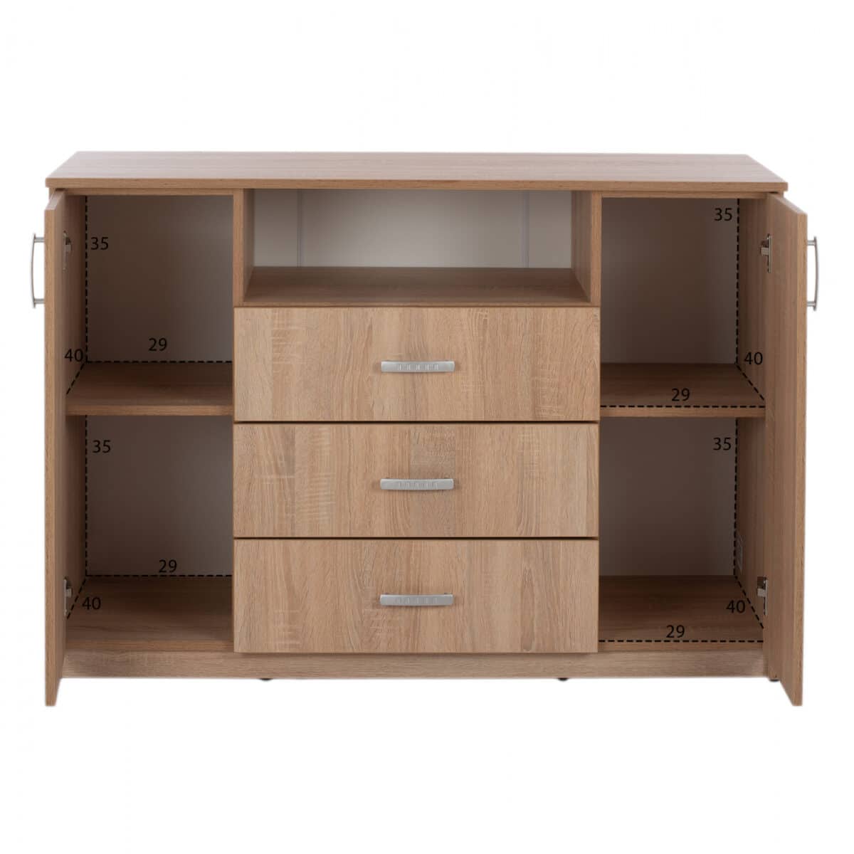 ΜΠΟΥΦΕΣ ΜΕ 2 ΝΤΟΥΛΑΠΙΑ Κ 3 ΣΥΡΤΑΡΙΑ ADLER SONAMA OAK HM2430 120X45X85Yεκ. - Image 3
