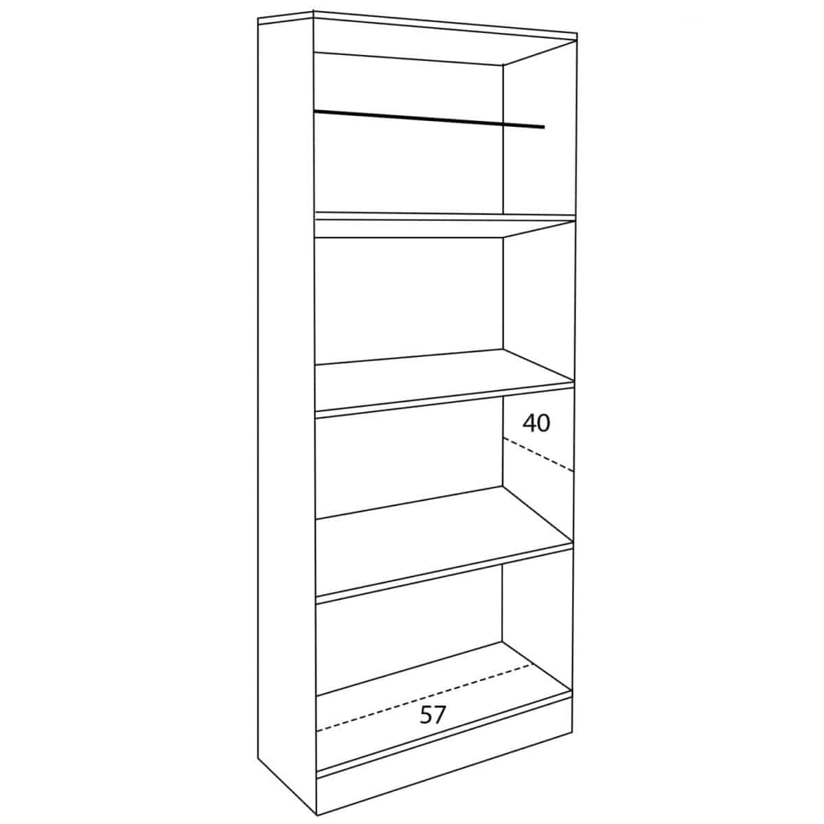 ΝΤΟΥΛΑΠΑ 2ΦΥΛΛΗ BAILEY ΜΕ ΤΡΙΑ ΡΑΦΙΑ HM337.01 ZEBRANO 60Χ42Χ180εκ. - Image 3