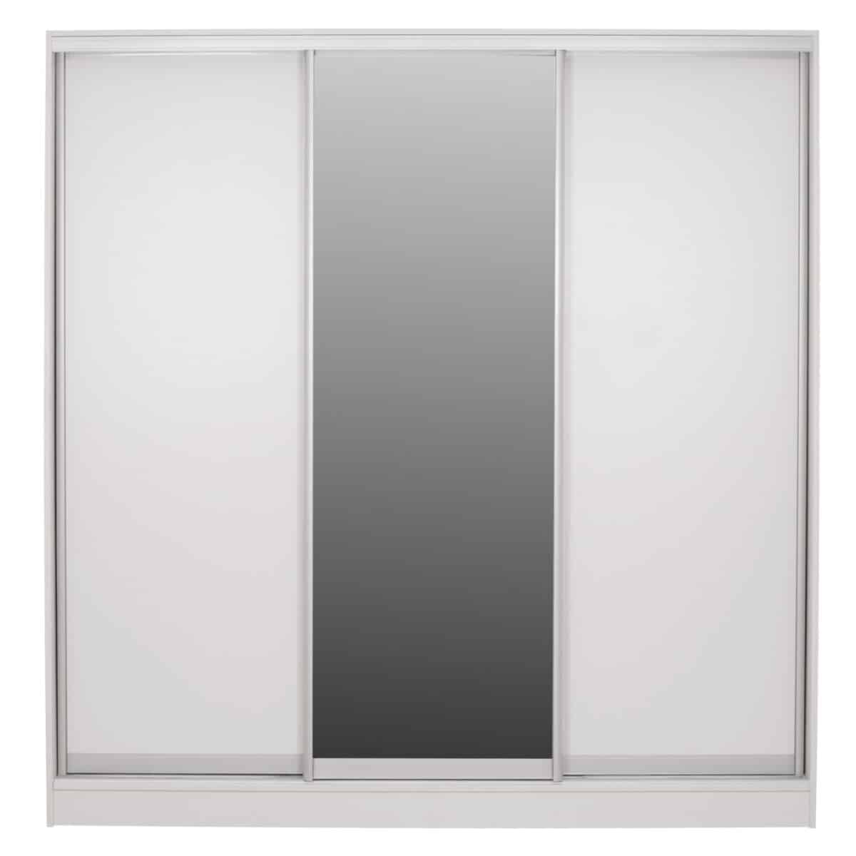 ΝΤΟΥΛΑΠΑ ΣΥΡΟΜΕΝΗ ADLER ΜΕΛΑΜΙΝΗΣ ΛΕΥΚΗ ΜΕ ΚΑΘΡΕΠΤΗ HM2435.03  200X60X210Υεκ - Image 3