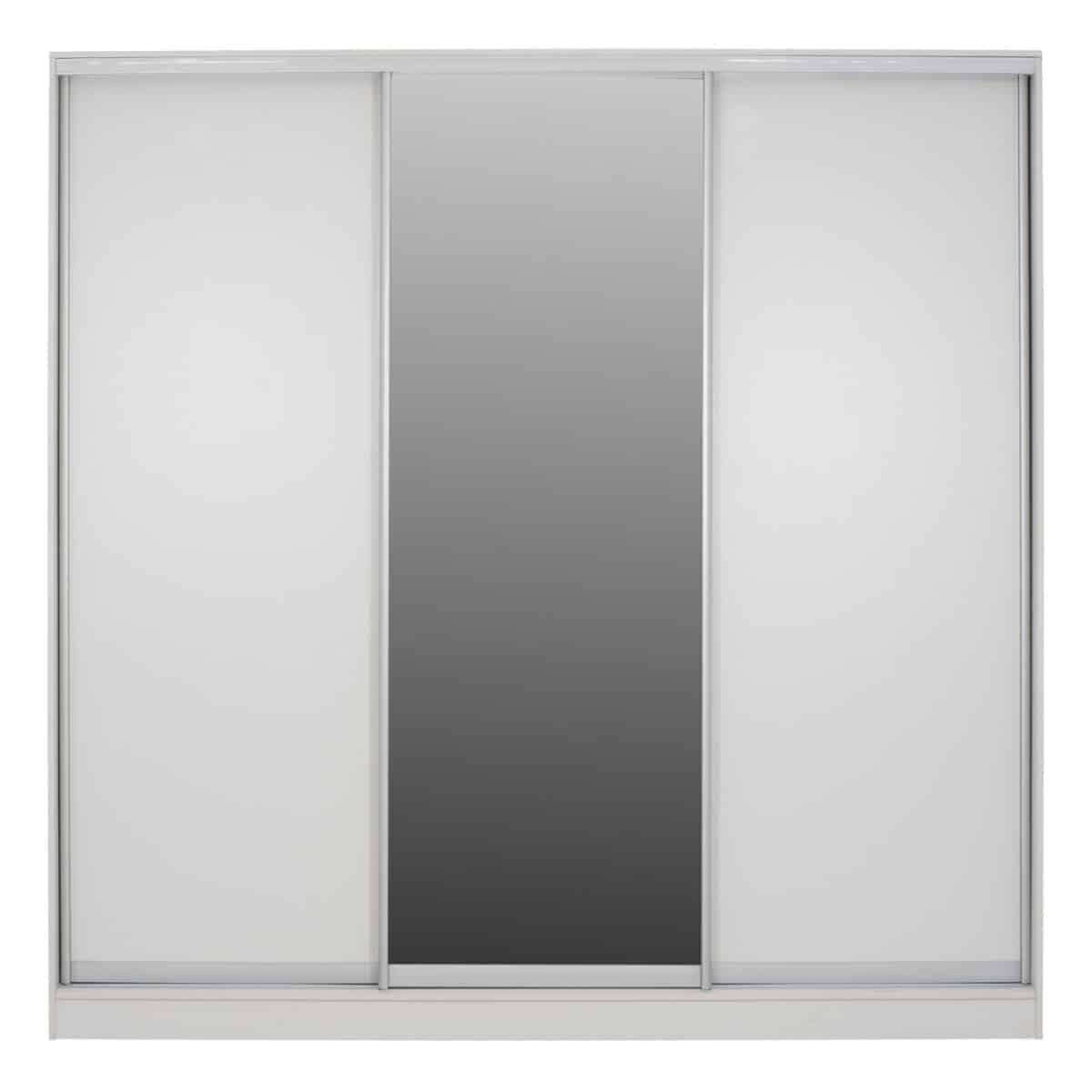 ΝΤΟΥΛΑΠΑ ΣΥΡΟΜΕΝΗ ADLER ΜΕΛΑΜΙΝΗΣ ΛΕΥΚΗ ΜΕ ΚΑΘΡΕΦΤΗ 3ΦΥΛΛΗ HM2462.03  240x60x240 εκ. - Image 3