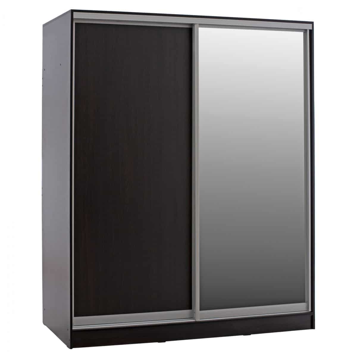 ΝΤΟΥΛΑΠΑ ΣΥΡΟΜΕΝΗ ADLER ΜΕΛΑΜΙΝΗΣ WENGE ΜΕ ΚΑΘΡΕΠΤΗ HM2437.02  180X60X210Υεκ.