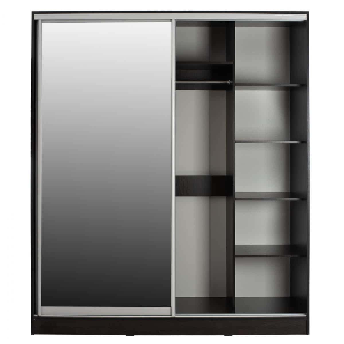 ΝΤΟΥΛΑΠΑ ΣΥΡΟΜΕΝΗ ADLER ΜΕΛΑΜΙΝΗΣ WENGE ΜΕ ΚΑΘΡΕΠΤΗ HM2437.02  180X60X210Υεκ. - Image 5