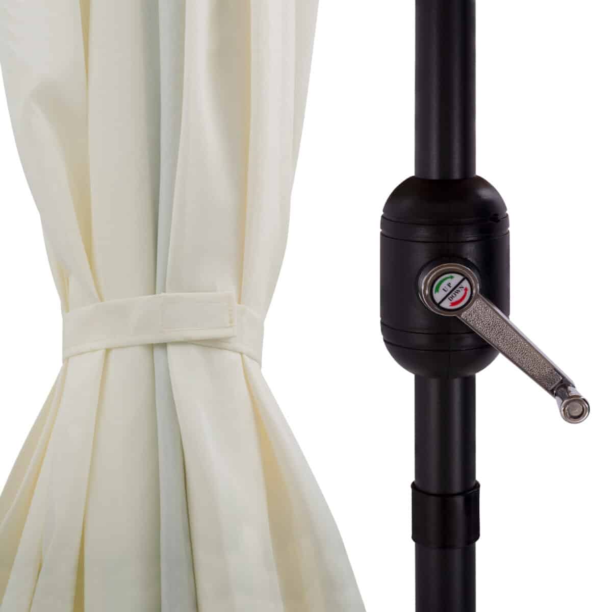 ΟΜΠΡΕΛΑ ΑΛΟΥΜΙΝΙΟΥ CAMBELL HM6029.10 ΟΡΘΟΓΩΝΙΑ ΑΝΑΚΛΙΝΟΜΕΝΗ ΜΠΕΖ ΓΚΡΙ 262x170x253 εκ. - Image 9