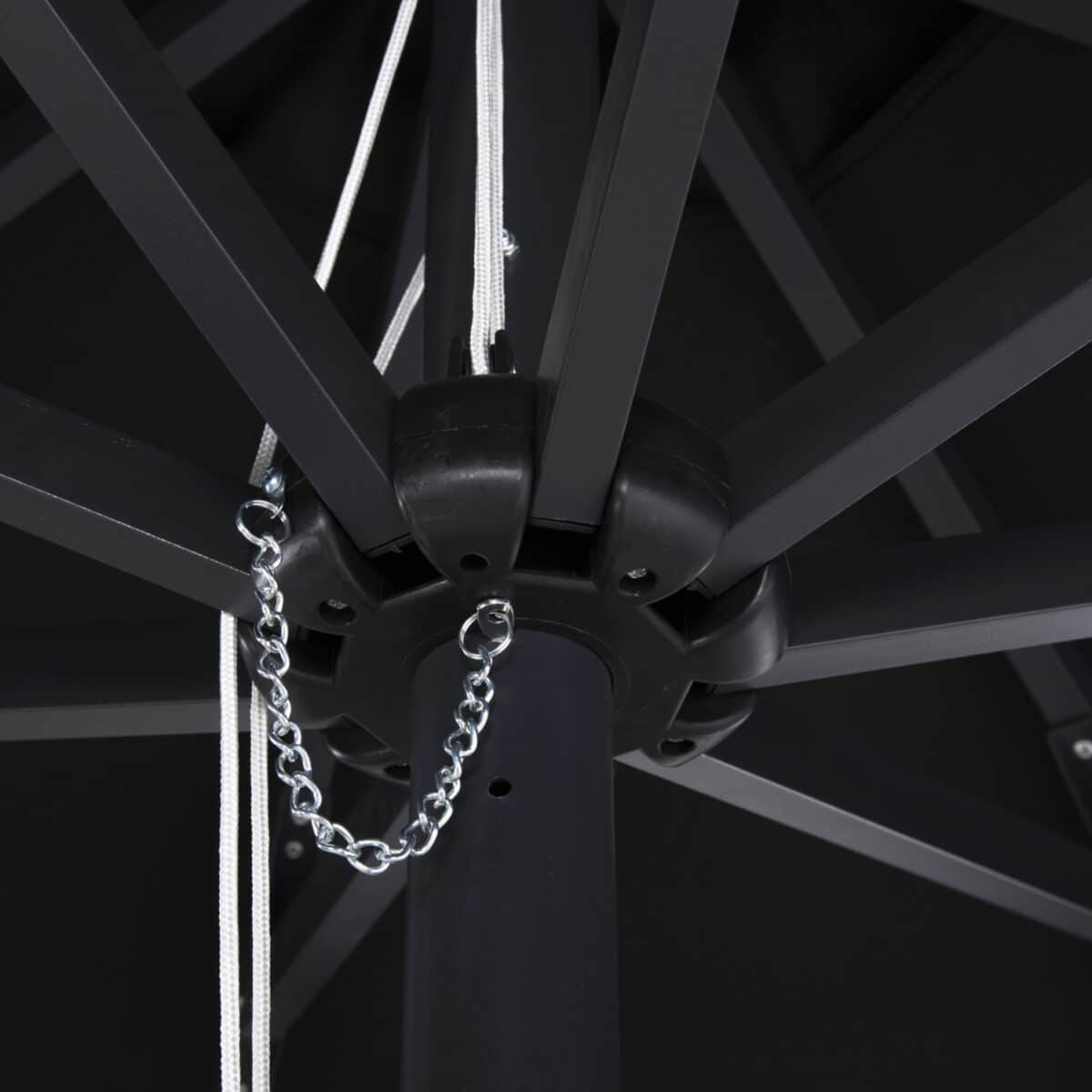 ΟΜΠΡΕΛΑ ΕΠΑΓΓΕΛΜΑΤΙΚΗ ALU Φ2.20μ ΑΛΟΥΜΙΝΙΟΥ ΣΤΡ. ΜΑΥΡΗ ΑΚΡΥΛΙΚΟ ΠΑΝΙ HM6028.03 - Image 5