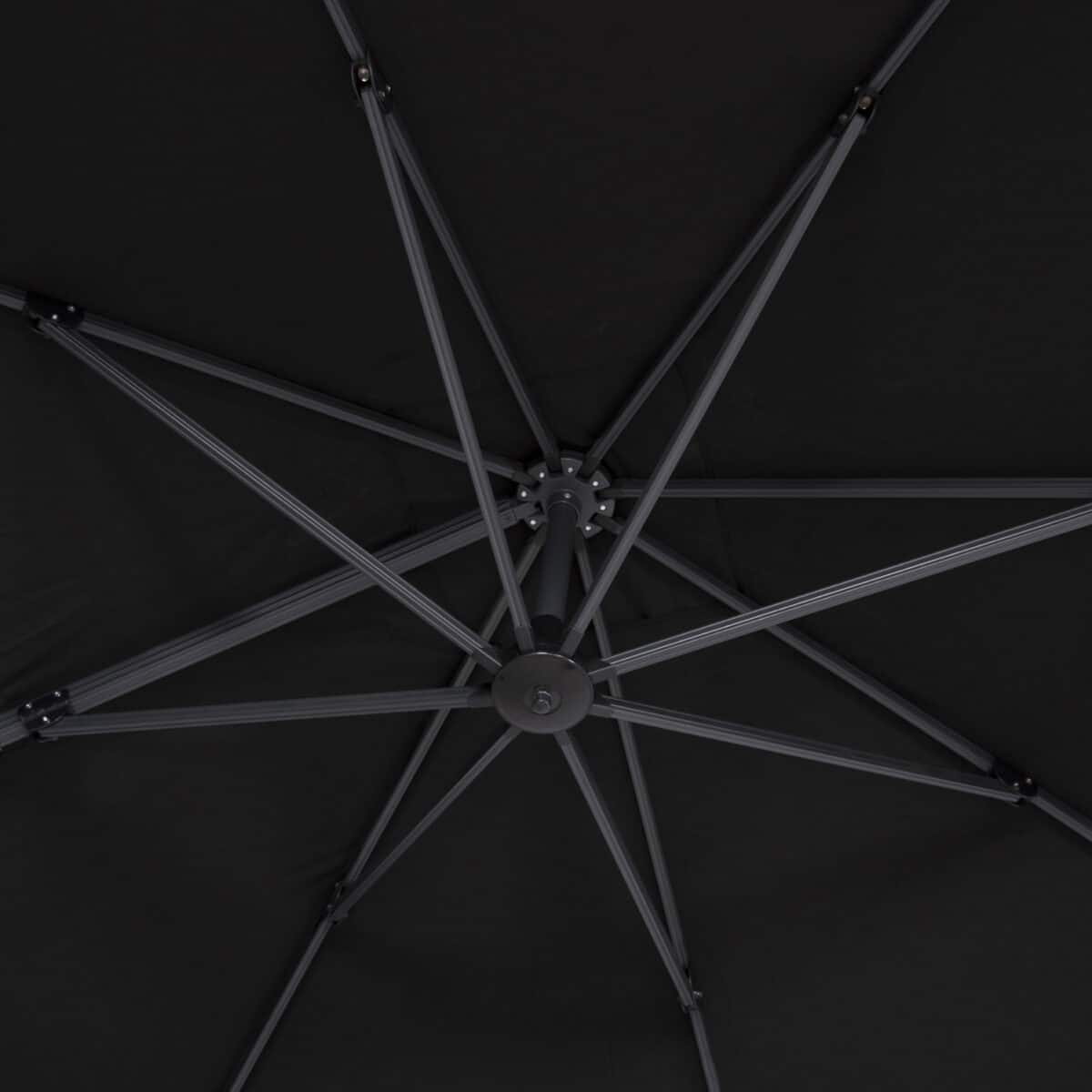 ΟΜΠΡΕΛΑ SHADER HM6025.03 ALU ΕΠΑΓΓΕΛΜΑΤΙΚΗ ΚΡΕΜΑΣΤΗ 3X3 360 ΜΟΙΡΩΝ ME ΜΑΥΡΟ ΑΚΡΥΛΙΚΟ ΠΑΝΙ - Image 6