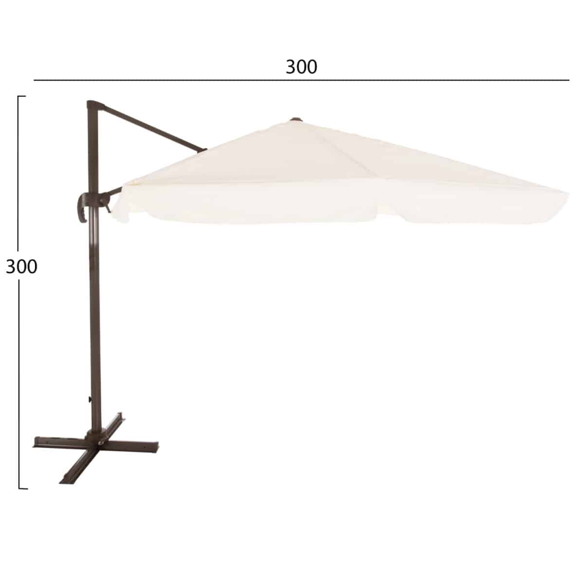 ΟΜΠΡΕΛΑ ΕΠΑΓΓΕΛΜΑΤΙΚΗ ALU ΚΡΕΜΑΣΤΗ 3X3 360 ΜΟΙΡΩΝ ME ΕΚΡΟΥ ΠΑΝΙ HM6025.01 - Image 2