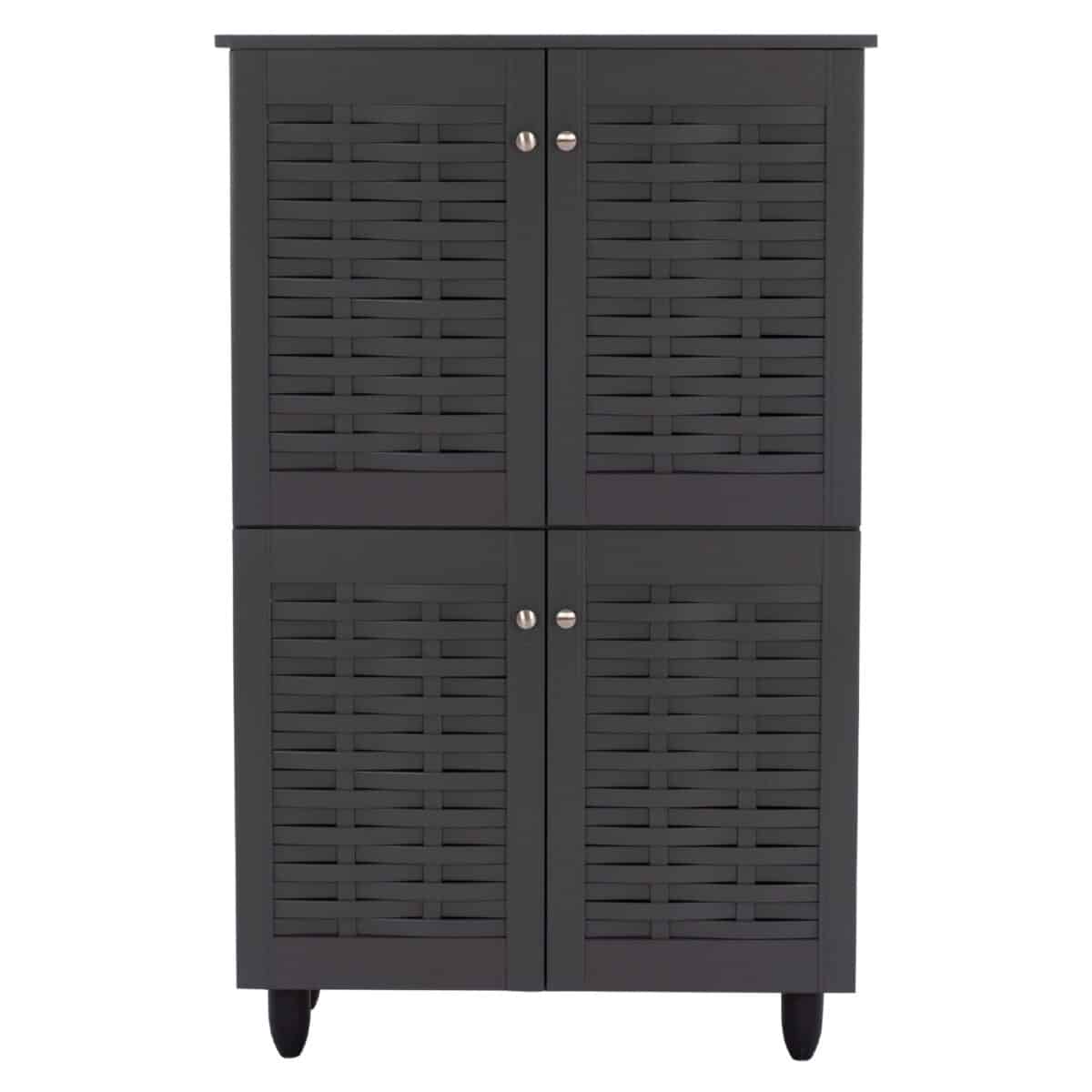 ΠΑΠΟΥΤΣΟΘΗΚΗ-ΝΤΟΥΛΑΠΙ ΞΥΛΙΝΗ KABIRA 4 ΠΟΡΤΕΣ HM2210.10 ΓΚΡΙ 77x34x123Υεκ. - Image 3