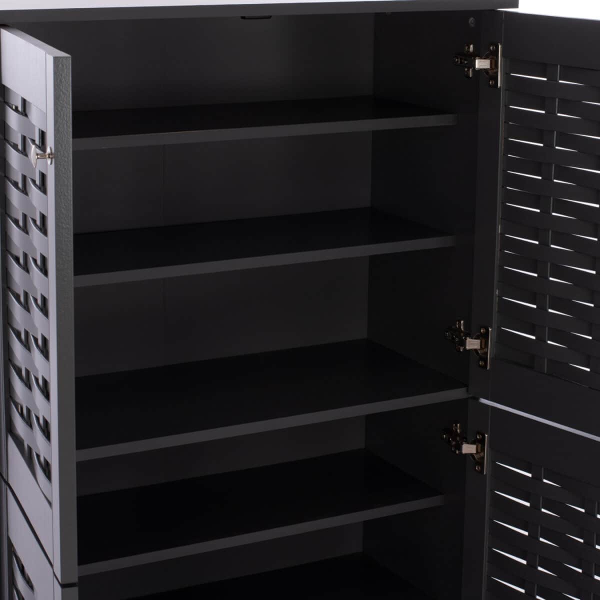 ΠΑΠΟΥΤΣΟΘΗΚΗ-ΝΤΟΥΛΑΠΙ ΞΥΛΙΝΗ KABIRA 4 ΠΟΡΤΕΣ HM2210.10 ΓΚΡΙ 77x34x123Υεκ. - Image 5