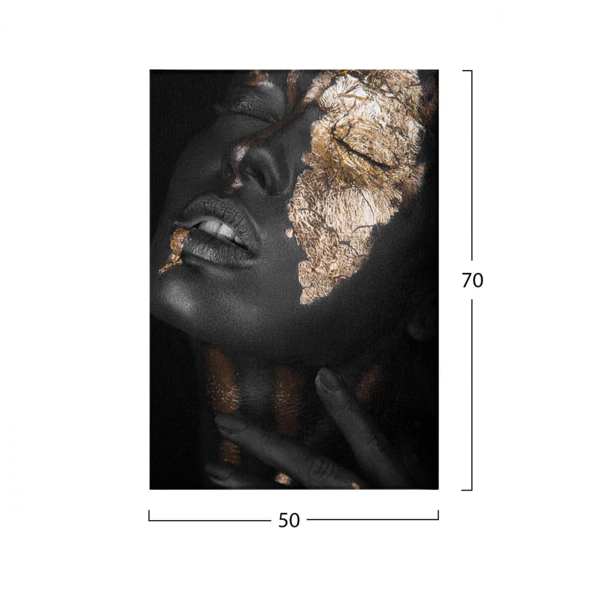 ΠΙΝΑΚΑΣ ΚΑΜΒΑΣ DARK SKINNED GIRL WITH GOLD MAKEUP HM7196.01 50X3X70 εκ. - Image 2