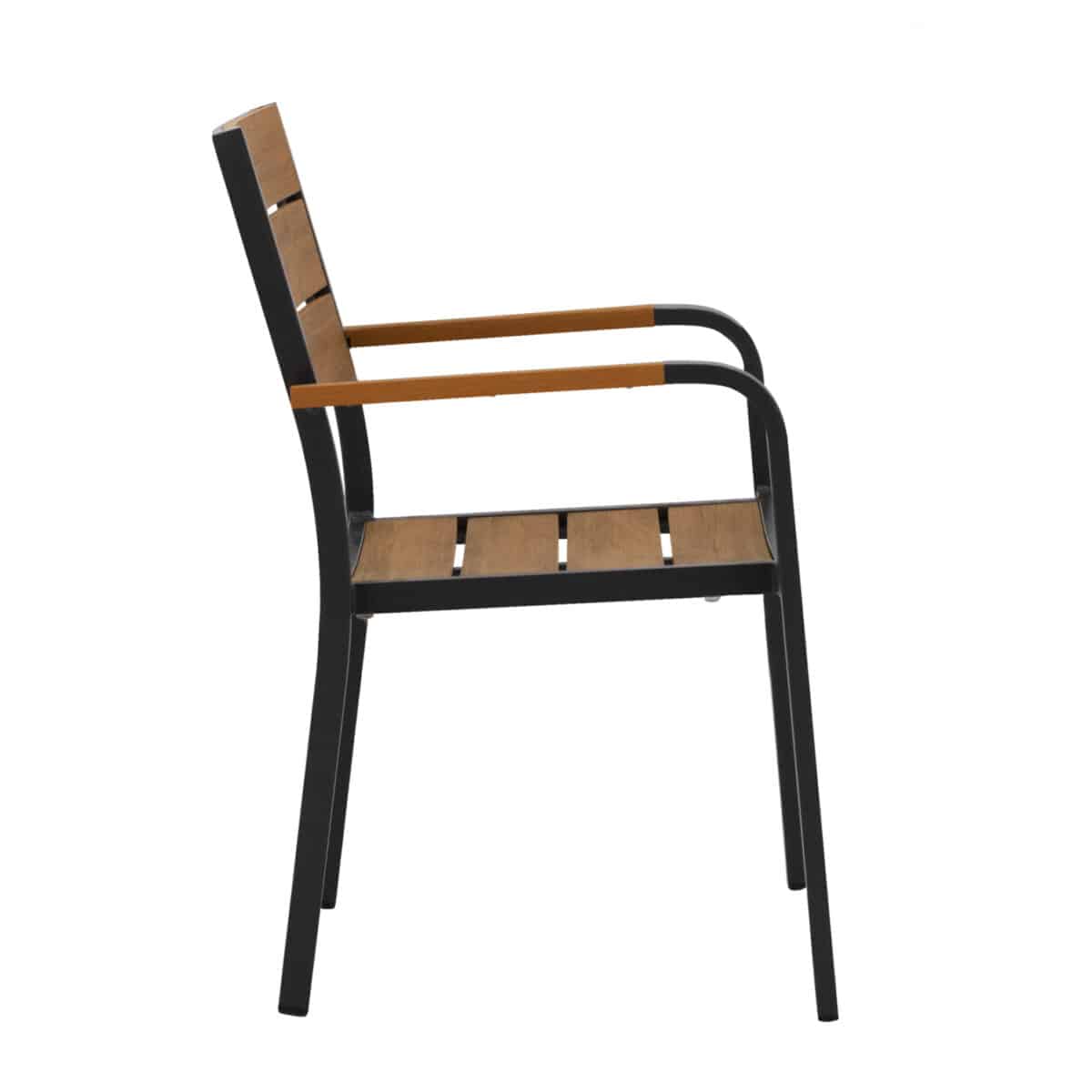 ΠΟΛΥΘΡΟΝΑ ΑΛΟΥΜΙΝΙΟΥ SAGA ΑΝΘΡΑΚΙ ΜΕ POLYWOOD HM5127.02 55x56x85Υεκ. - Image 4