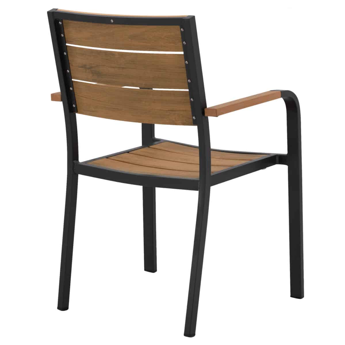 ΠΟΛΥΘΡΟΝΑ ΑΛΟΥΜΙΝΙΟΥ SAGA ΑΝΘΡΑΚΙ ΜΕ POLYWOOD HM5127.02 55x56x85Υεκ. - Image 5