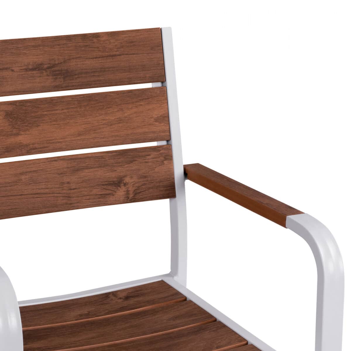 ΠΟΛΥΘΡΟΝΑ ΑΛΟΥΜΙΝΙΟΥ SAGA ΛΕΥΚΗ ΜΕ POLYWOOD HM5127.01 55x56x85Υ εκ. - Image 9