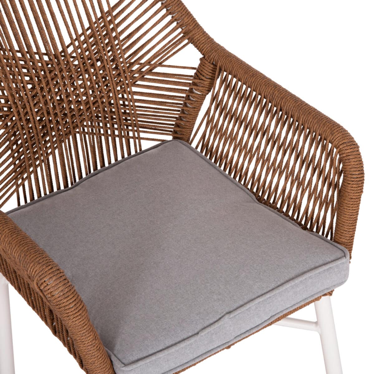 ΠΟΛΥΘΡΟΝΑ TOPIN HM6048.11 ΑΛΟΥΜΙΝΙΟ ΛΕΥΚΟ-P.E. RATTAN ΜΠΕΖ 59x63x81Υεκ - Image 8