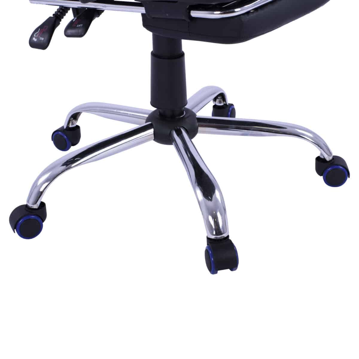 ΠΟΛΥΘΡΟΝΑ GAMING SKYLER ΜΕ ΑΝΑΚΛΙΝΟΜΕΝΗ ΠΛΑΤΗ ΚΑΙ ΥΠΟΠΟΔΙΟ HM1157.08 ΣΕ ΧΡΩΜΑ ΜΑΥΡΟ-ΜΠΛΕ - Image 10