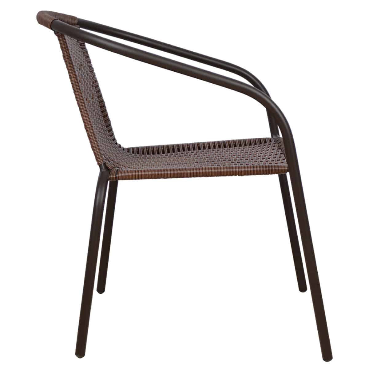 ΠΟΛΥΘΡΟΝΑ ΚΑΡΕΚΛΑ CAMEL HM5015.02 ΚΑΦΕ ΜΕΤΑΛΛΙΚΗ ΜΕ WICKER ΚΑΦΕ 48x48-53x72 cm - Image 4