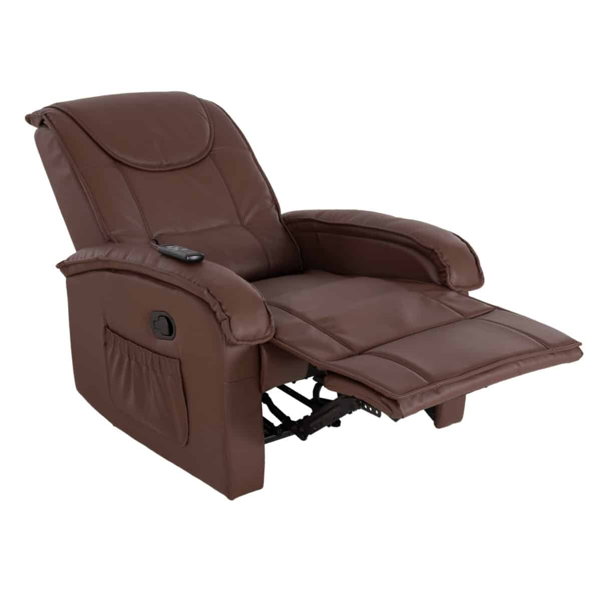 ΠΟΛΥΘΡΟΝΑ RELAX ΜΕ ΜΗΧΑΝΙΣΜΟ MASSAGE ROCCA HM0026.03 PU ΚΑΦΕ ΣΚΟΥΡΟ 80x96x97 εκ. - Image 3