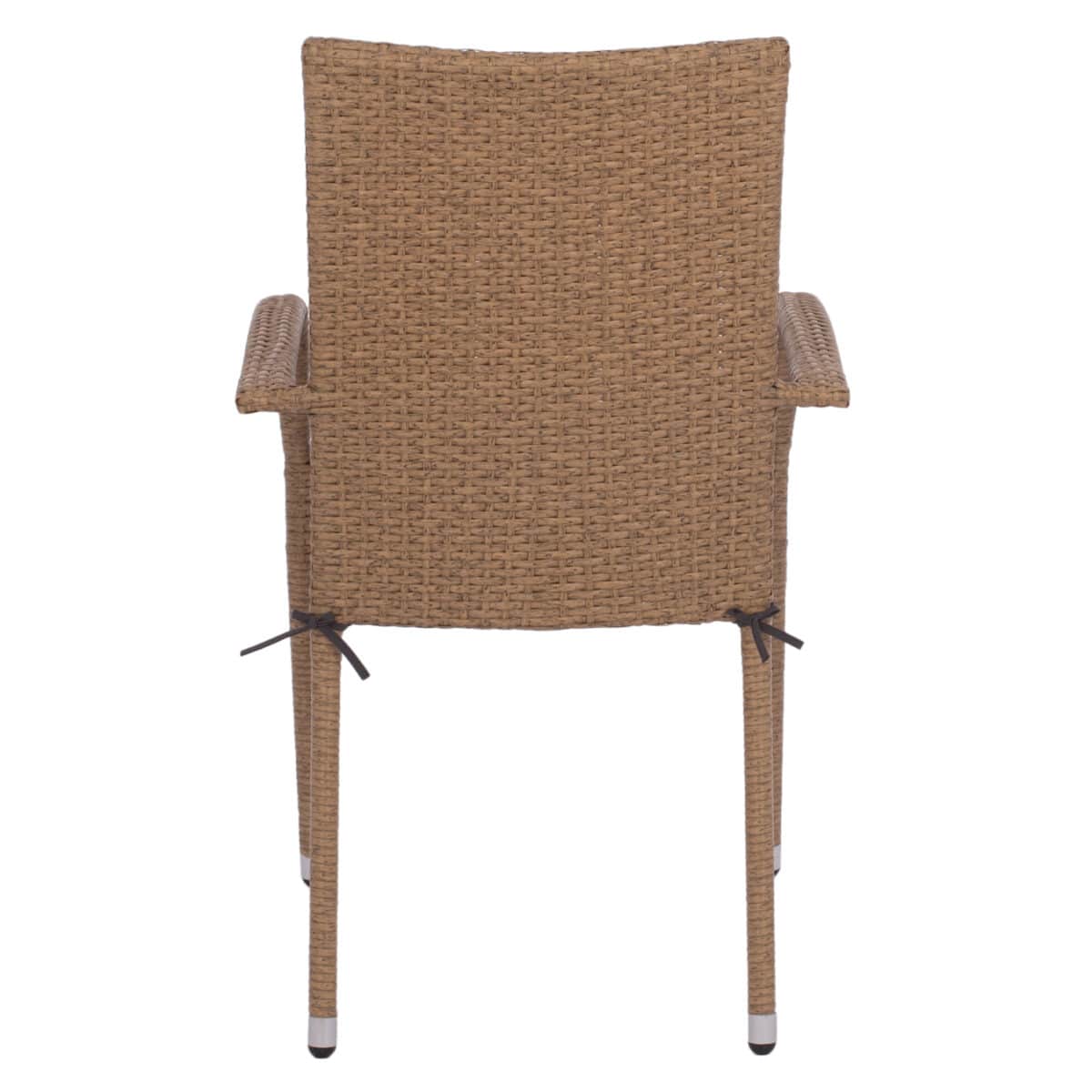 ΠΟΛΥΘΡΟΝΑ ΜΕΤΑΛΛΙΚΗ ANISHA HM5685.02 ΜΕ ΜΑΞΙΛΑΡΙ WICKER ΚΑΦΕ-ΜΟΚΑ ΣΤΟΙΒ/ΜΕΝΗ 56x60x94 εκ. - Image 6