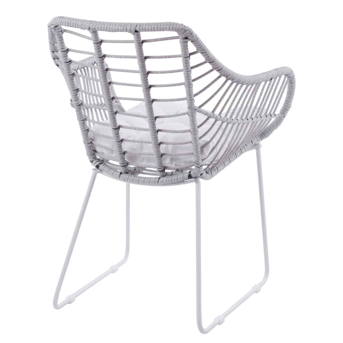 ΠΟΛΥΘΡΟΝΑ ΜΕΤΑΛΛΙΚΗ RADLEY ΑΣΠΡΟ ΜΑΤ & ΓΚΡΙ WICKER HM5300.02 - Image 5