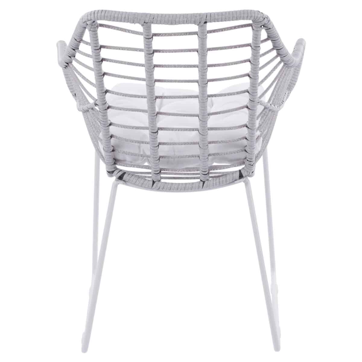 ΠΟΛΥΘΡΟΝΑ ΜΕΤΑΛΛΙΚΗ RADLEY ΑΣΠΡΟ ΜΑΤ & ΓΚΡΙ WICKER HM5300.02 - Image 6