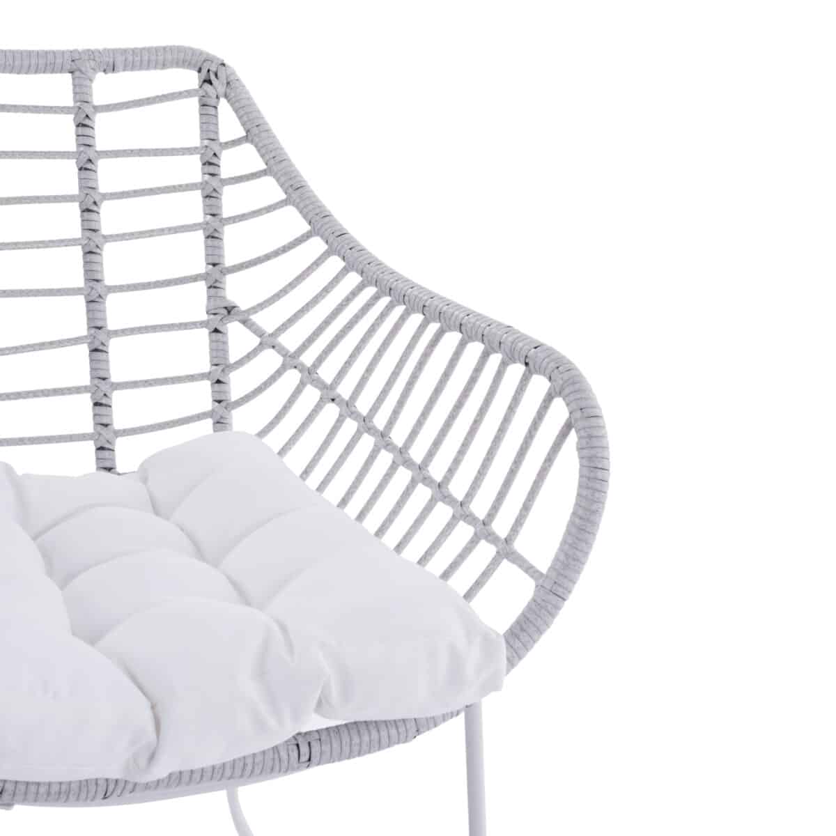 ΠΟΛΥΘΡΟΝΑ ΜΕΤΑΛΛΙΚΗ RADLEY ΑΣΠΡΟ ΜΑΤ & ΓΚΡΙ WICKER HM5300.02 - Image 8