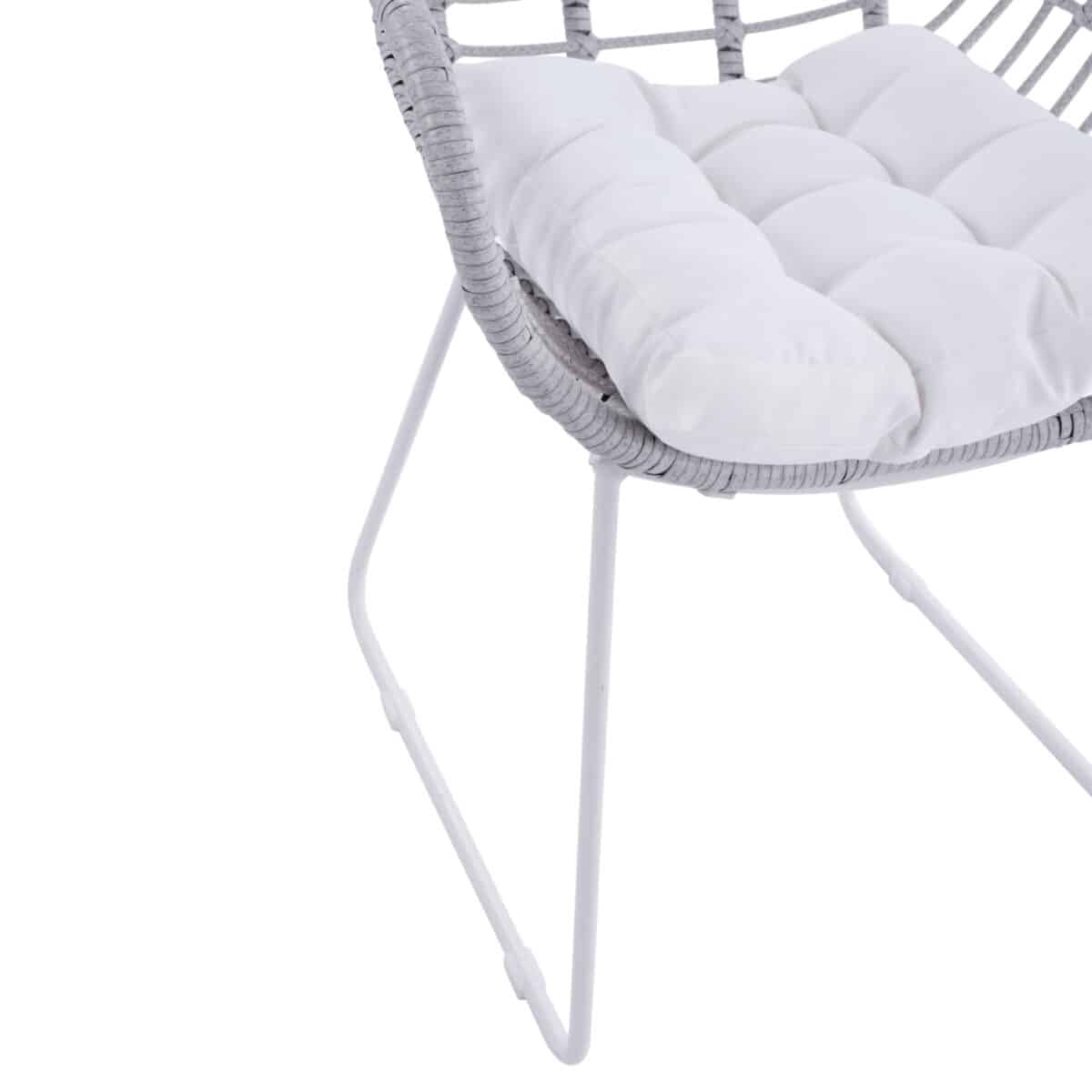 ΠΟΛΥΘΡΟΝΑ ΜΕΤΑΛΛΙΚΗ RADLEY ΑΣΠΡΟ ΜΑΤ & ΓΚΡΙ WICKER HM5300.02 - Image 9