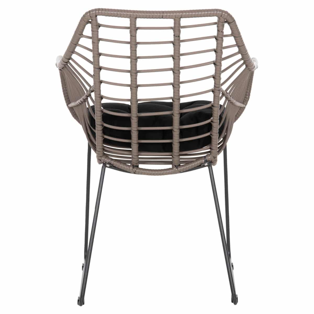 ΠΟΛΥΘΡΟΝΑ ΜΕΤΑΛΛΙΚΗ ΜΕ ΜΑΣΙΦ ΣΚΕΛΕΤΟ ΜΑΥΡΟ ΜΑΤ ΜΕ WICKER ΓΚΡΙ MOKA 60x56x84Υ εκ.HM5300.10 - Image 6