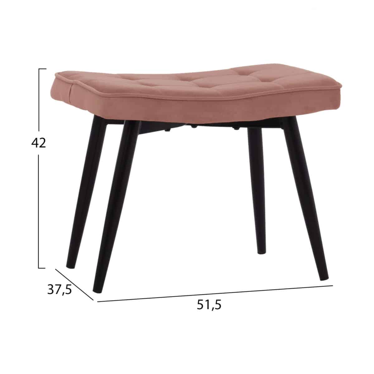 ΠΟΛΥΘΡΟΝΑ ΜΠΕΡΖΕΡΑ CRAWLEY ΜΕ ΥΠΟΠΟΔΙΟ HM8918.02 ΣΑΠΙΟ ΜΗΛΟ ΒΕΛΟΥΔΟ 70x57x103 εκ. - Image 3