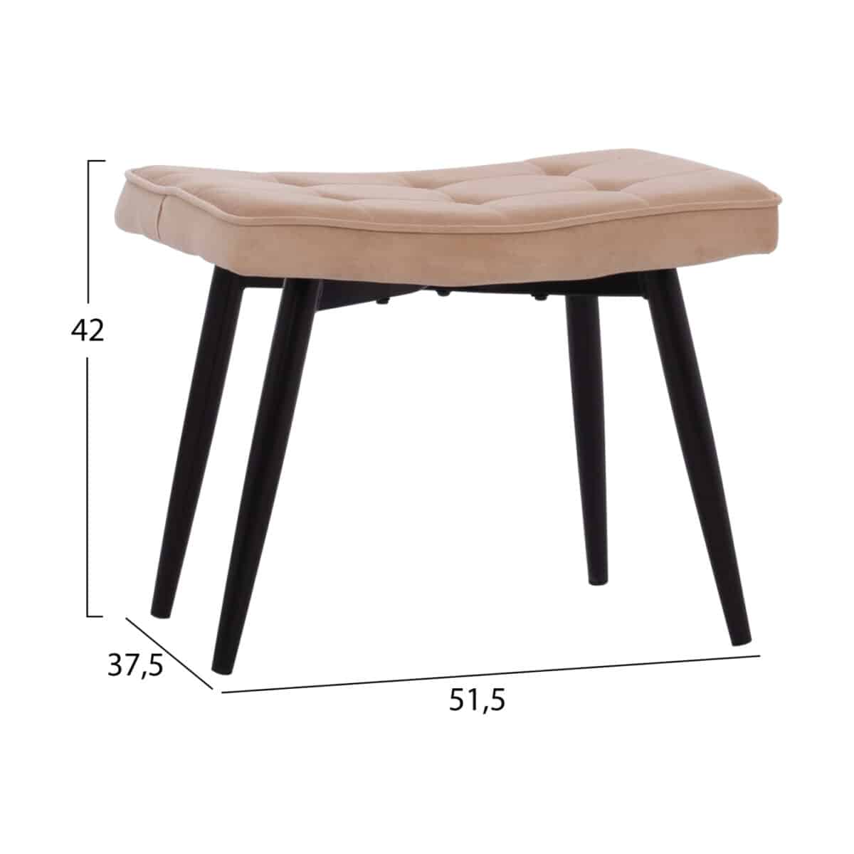 ΠΟΛΥΘΡΟΝΑ ΜΠΕΡΖΕΡΑ CRAWLEY ΜΕ ΥΠΟΠΟΔΙΟ HM8918.11 ΜΠΕΖ ΒΕΛΟΥΔΟ 70x57x103 εκ. - Image 3